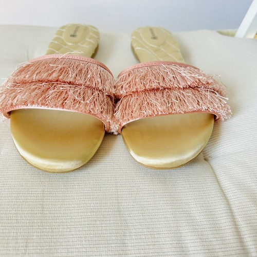Birdies blush pink fringes slippers size 8 or 8.5 - Picture 5 of 10