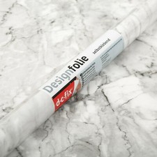 Image of D-C FIX WHITE/GREY MARBLE STICKY BACK PLASTIC SELF ADHESIVE VINYL FILM 67.5cm