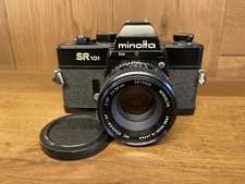 Rare Black : Exc+5 Minolta SR101 Film Camera MC Rokkor 50mm F/1.7 From Japan