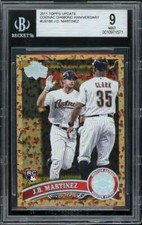 J.D. Martinez Rookie 2011 Topps Update Cognac Diamond Anniversary #US186 BGS 9