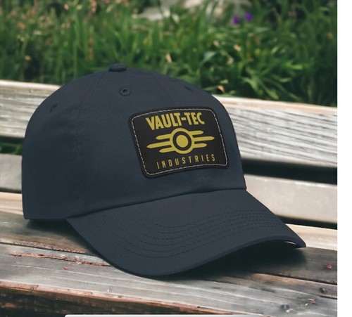 Fallout - Vault-Tec Industries Hat Dark Blue Hat Black Patch