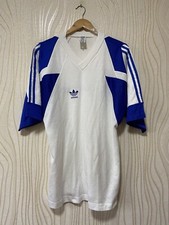 ADIDAS 90s VINTAGE FOOTBALL SHIRT SOCCER JERSEY sz L MEN WHITE