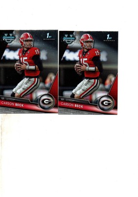 2023 Bowman chrome U 1st Carson Beck Bulldogs