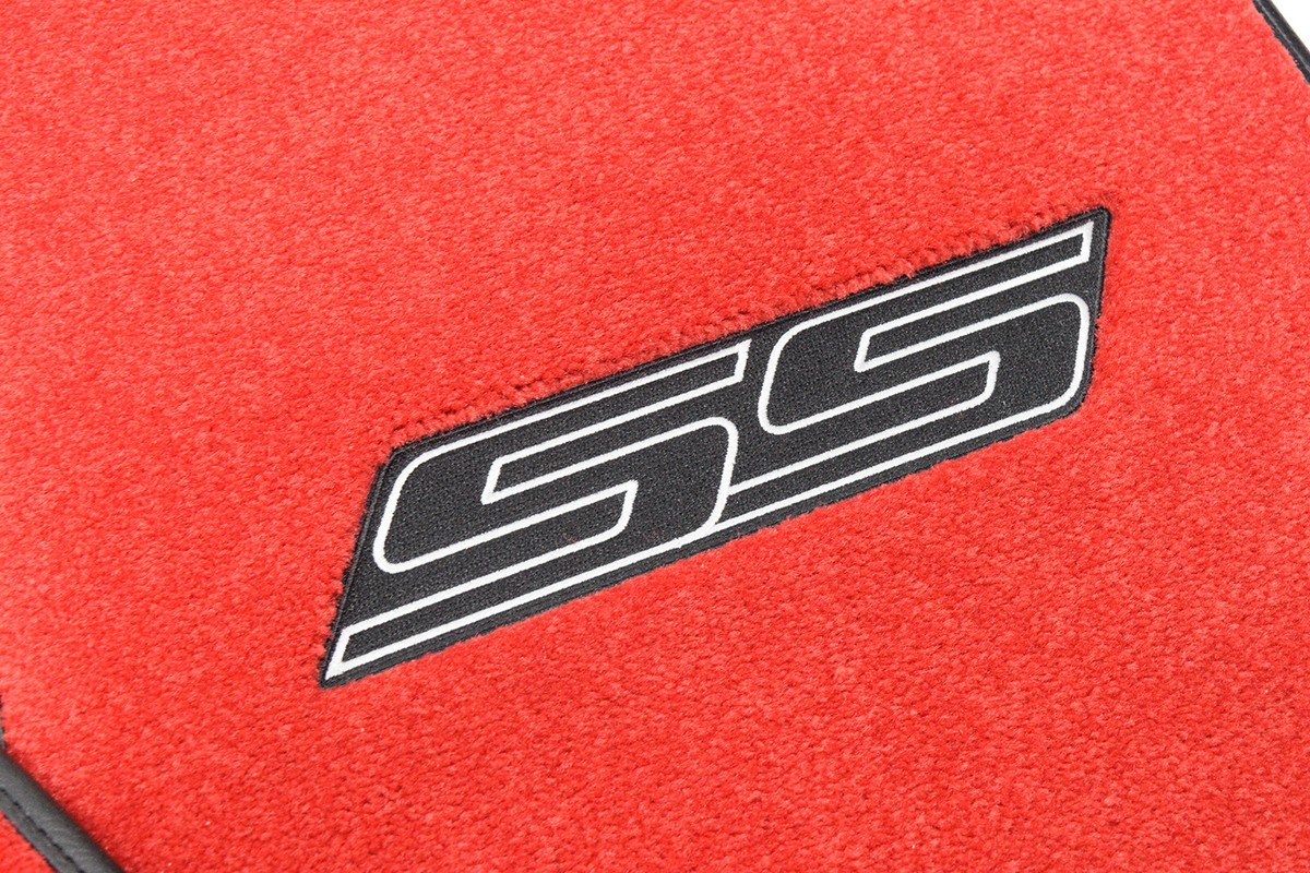 NEW Black Floor Mats For 2016-2024 Camaro - 4-Piece Set With Embroidered Red SS Logo 10 thumbnail image