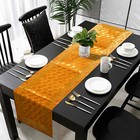 Mustard Color Table Runner Elephant Silk Runner For Dining Table Decor 16x60 in