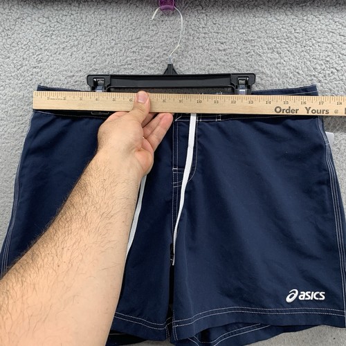 Pantaloncini da tavola Asics Aneka Team Board da donna nuovi con etichette taglia M blu spiaggia surf costumi da bagno casual - Foto 5 di 14