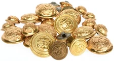 Lot of Generic Naval Themed Buttons with Fouled Anchors