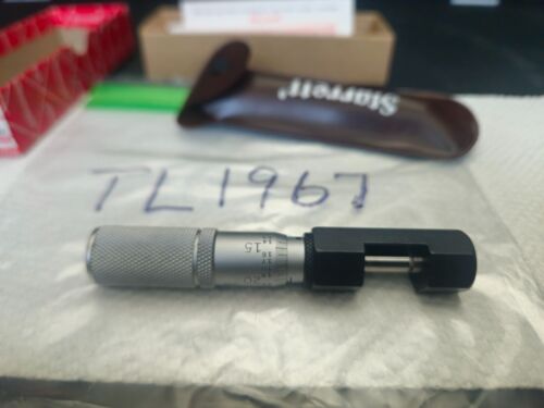 STARRETT #T225F WIRE MICROMETER 0-.4" RANGE .0001" W/FRICTION THIMBLE (TL1967) - Picture 3 of 11