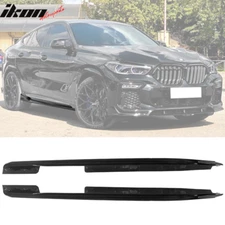 Fits 20-25 BMW G06 X6 M Sport IKON Style 2PCS Side Skirts PP Carbon Fiber Print