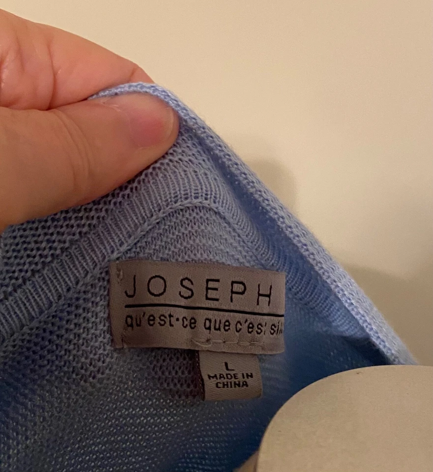 Top Joseph A Qu'est Ce Que C'est azul para mujer grande mezcla de algodón para dama Foto 3 de 4