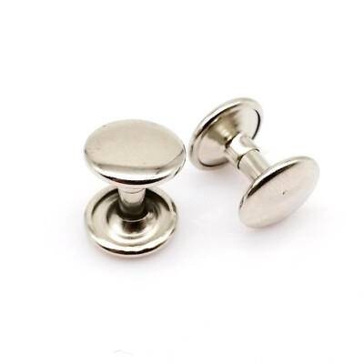 50/200 Sets 6/8/10 mm Doppelkappe Nieten Spike Stud Tack für Leder Gürteltasche Reparatur