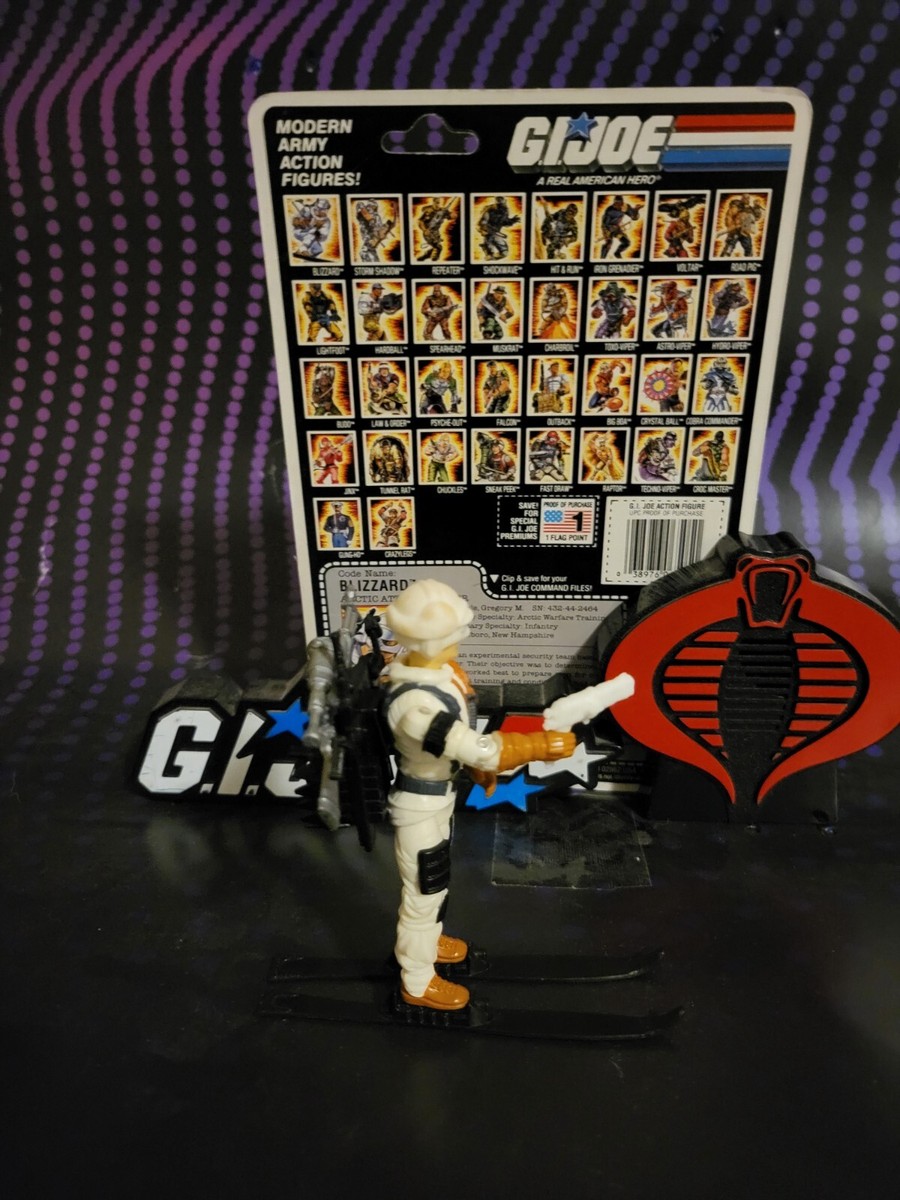 Figurine G.I. Joe Hasbro 1987 - BLIZZARD V1 Complet Avec Carte - Vintage