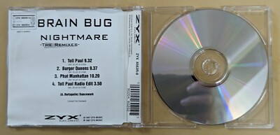 レア! CD BUG SO CRAZY Brain Bug- Nightmare- The Remixes CDS- 4TRK MAXI-SINGLE! ZYX