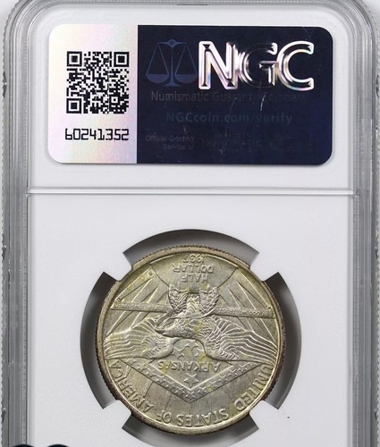1937 MS66 Arkansas Commemorative Half Dollar NGC Mint State 66 ** Free Shipping! - Picture 2 of 3