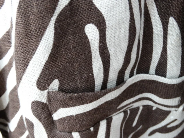  Michael Kors Brown/Beige Top Button Wrap Blazer Jacket Womens Size 8  - Image 3 of 4