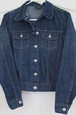 Firetrap Blackseal Blue Jean Cropped Denim Jacket Coat Size Small