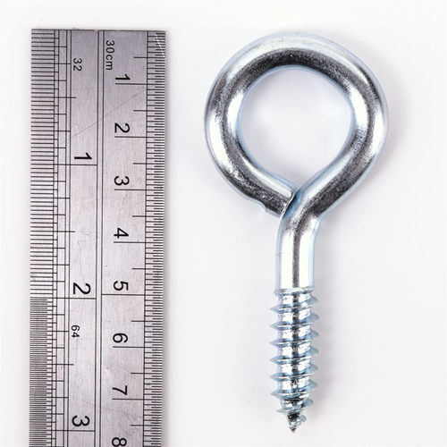 10X Screw in Eyes Large 75Mm Heavy Duty BZP Metal - Picture 5 of 12