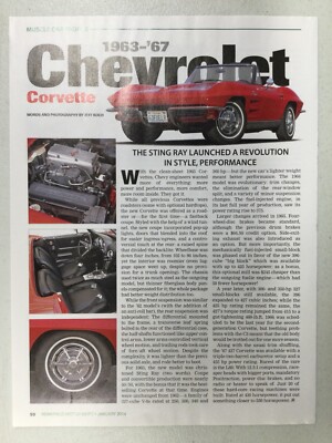 HMN 1644 Article Muscle Car Profile 1963 - 1967 Chevrolet Corvette Sting Ray 1pg