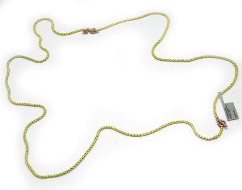DAVID YURMAN New Ladies Bel Aire Box Chain 41" Toggle Necklace in Neon Yellow - Picture 2 of 8