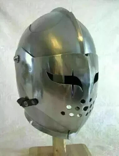 Mittelalter Helm Kostüm Ritter tolles Bascinet Geschenk Rüstung Replik Larp Geschenkartikel - Bild 1 von 3