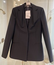 Givenchy $2430 Black Tailored Draped Collar Wool Blazer Jacket Size 36 Nwt