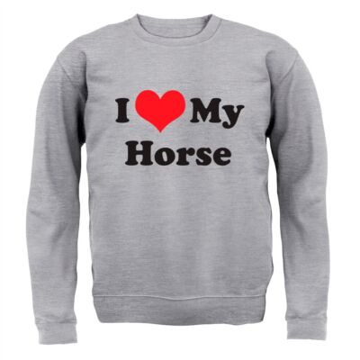 I Love My Horse - Hoodie / Pullover für Erwachsene - Pferde Springreiten Rennen Reiten