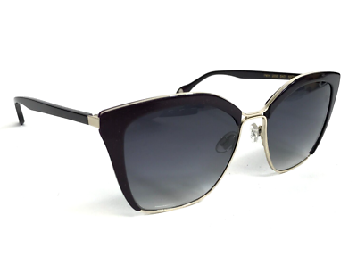 FYSH Sunglasses 2050 S407 Dark Purple Gold Cat Eye Frame w  display picture 1