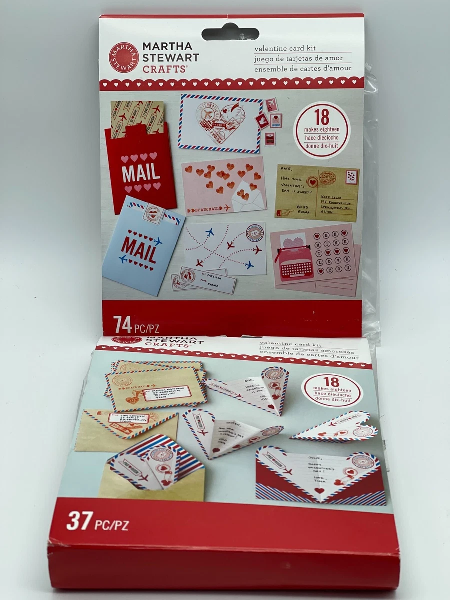 Martha Stewart Craft 2 VALENTINE CARD KIT Stationary 36 PAPER