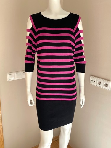 Jean Paul Gaultier striped dress in black and pink - Size S - Picture 7 of 7