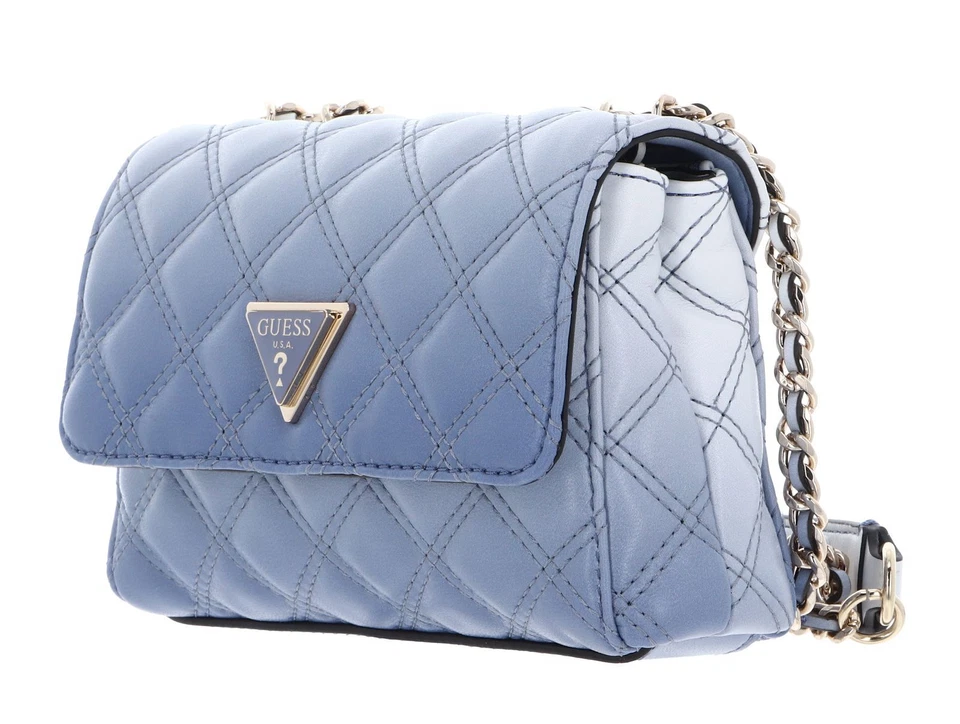 GUESS Mini 2 Compartment Convertible Flap XS Umhängetasche Stormy Blue Multi Neu - Bild 2 von 4