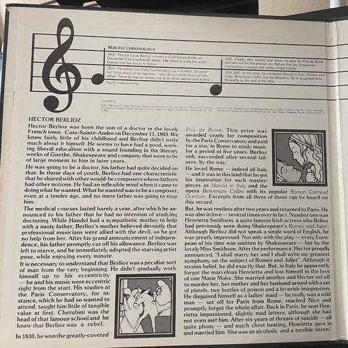 Hector Berlioz - His Life And His Music - Sine Qua Non, Sine Qua Non - MC 310, M - Imagen 3 de 6