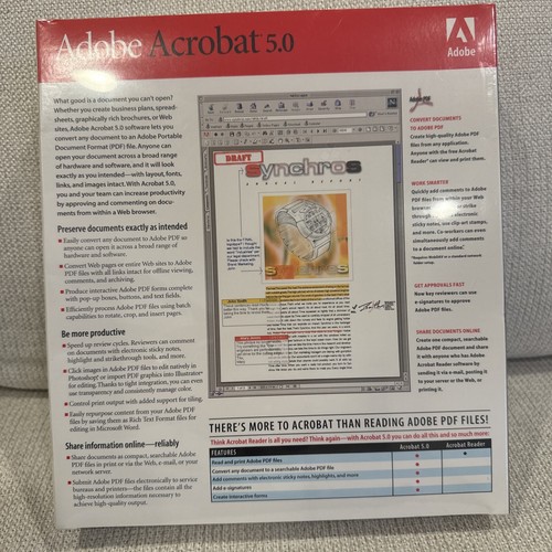 New-Sealed Adobe Acrobat 5.0 - Picture 3 of 14
