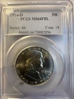 1954-D Franklin Half Dollar PCGS     MS64.  Full  Bell Lines !