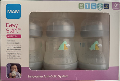 MAM Easy Start Anti-Colic Baby Bottle Set + 2 bottles +nipples 
