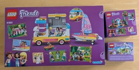 Lego Friends #41681 Camper & sailboat, #41304 Puppy tricks & #41677 Waterfall