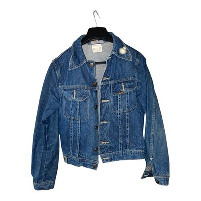 Vintage Teens Unisex Lois Jean Blue Denim Jacket Made in Spain Size 44 / X-Small
