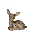 Fenton 95th Anniversary Deer Figurine Hand Painted & Signed on Ivory Satin