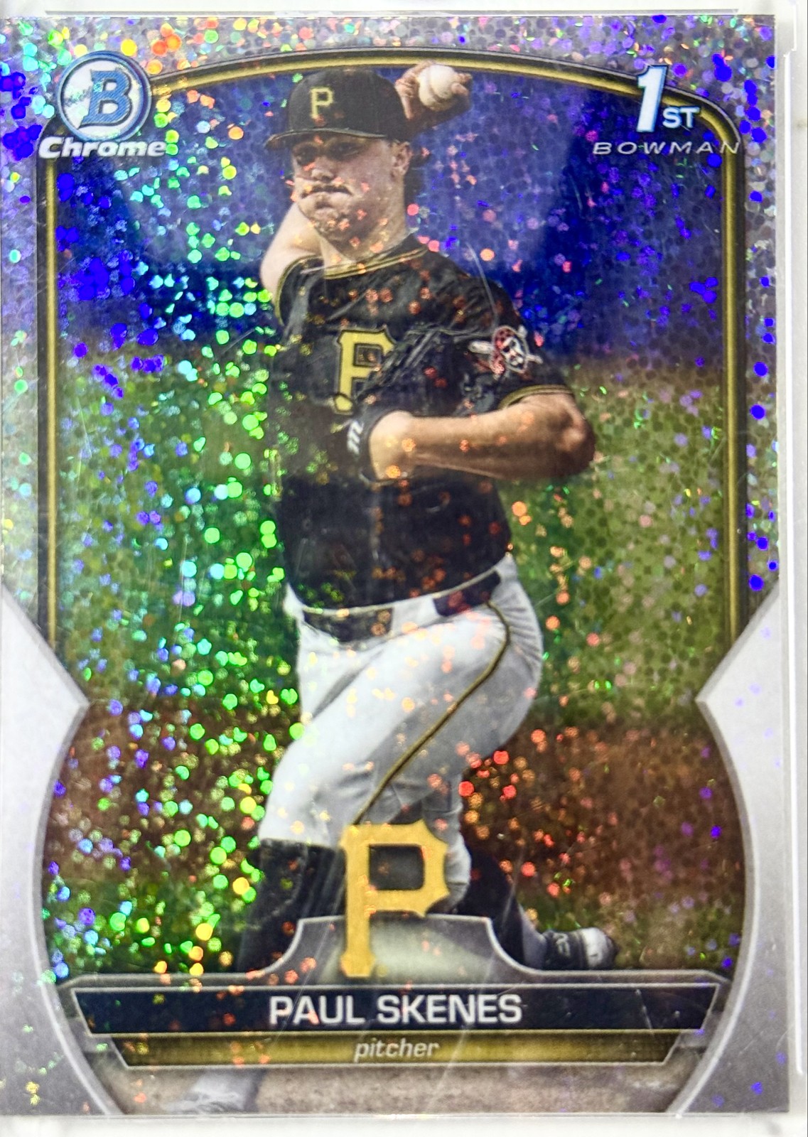 2023 Bowman Draft - Chrome Paul Skenes #BDC-14 Sparkle Refractor (RC)