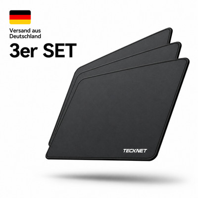 Mauspad 3er Pack rutschfest wasserdicht Gaming Büro Mousepad 270x210 Schwarz