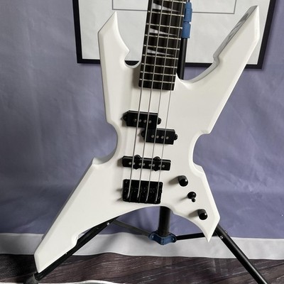 White Warrior 4 Strings Electric Bass Guitar Solid Basswood Body Maple Neck
