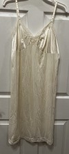 Y2K Vintage Babydoll Women's Slip Dress Size Large Satin Coquette Lace Detail