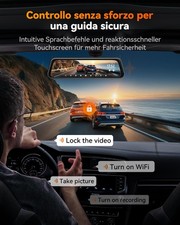 Dash Cam a Specchio 10'' M40 Doppia Fotocamera Anteriore Posteriore 4K Registraz - Miniatura 5