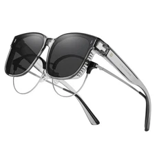 Duco Over-The-Eye Sunglasses, Fits Over Glasses, Polarized Lenses, Large Size, _