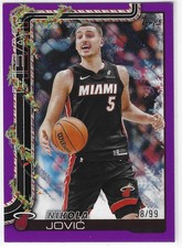 2025-26 Topps Holiday - PURPLE METALLIC GLITTER Nikola Jovic #H61 /99