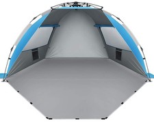 Oileus X-Large 4 Person Beach Tent Sun Shelter - Portable Sun Shade... Fast Ship
