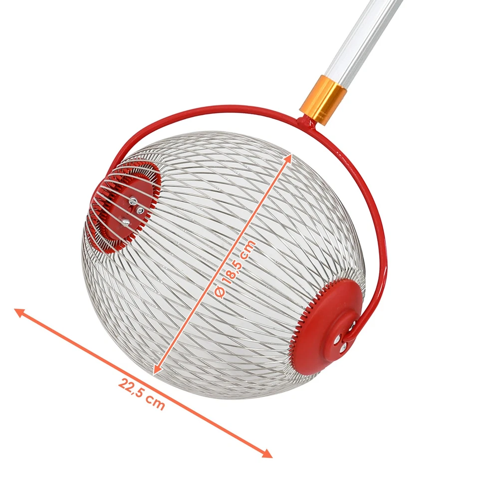 Roll Obst Sammler m. Teleskopstiel - bis 120cm - Apfel Birne Frucht Ernte Helfer - Bild 3 von 4