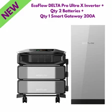 EcoFlow DELTA Pro Ultra X Inverter + Qty 2 Batteries + Qty 1 Smart Gateway 200A