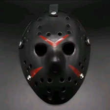 HORROR MOVIE MASK - Jason Voorhees Dark Hockey Halloween Mask Friday the 13th
