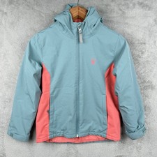 Spyder Adore Jacket Girls M Tundra Color Gray Blue Ski Warm Full Zip Winter