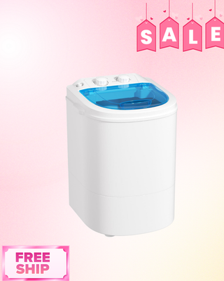#ad NEW Portable Washing Machine 5.5Lbs Compact Mini Washer 110V Single Tub Blue $69.29